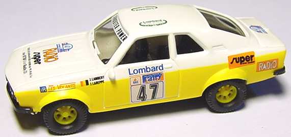 Foto 1:87 Opel Manta A Rallye Radio Super, Lombard  Nr.47 I.M.U. 06502