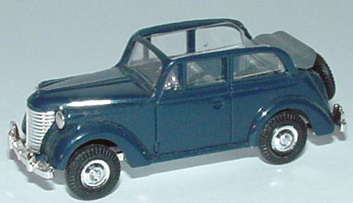 Foto 1:87 Opel Olympia 1938 Cabrio-Limousine dunkleblau de Luxe Praliné