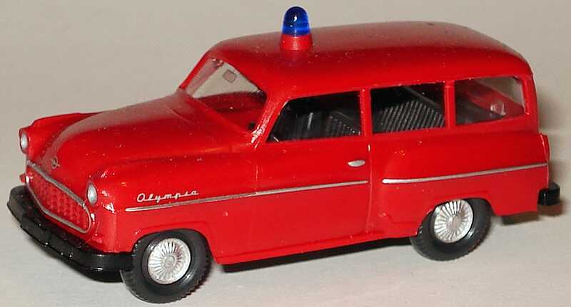 Foto 1:87 Opel Olympia Rekord Caravan Feuerwehr Wiking 86112