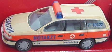 Foto 1:87 Opel Omega Caravan GL Notarzt Aschaffenburg herpa 043434