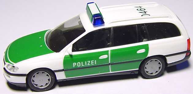 Foto 1:87 Opel Omega Caravan GL Polizei 0464 herpa 043564