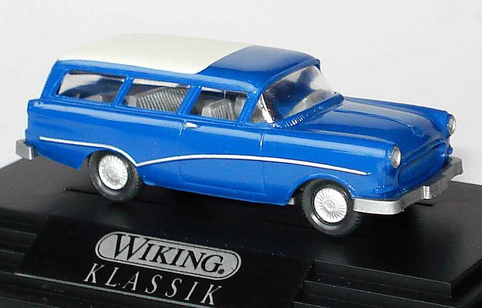 Foto 1:87 Opel Rekord P1 CarAVan 1957 blau 100 Jahre Opel Automobile Wiking 7990830