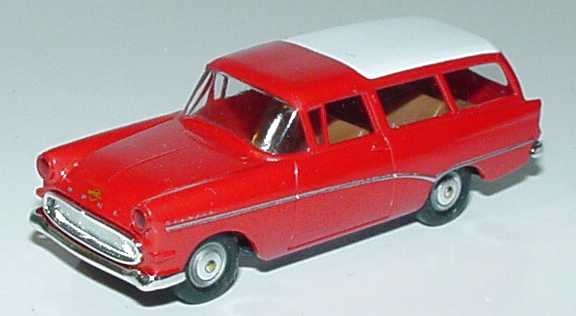 Foto 1:87 Opel Rekord P1 CarAVan rot Brekina 20020