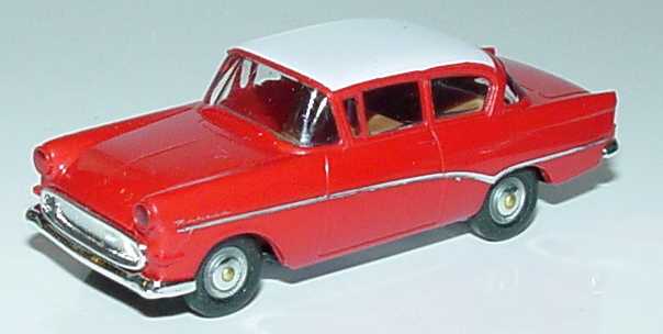 Foto 1:87 Opel Rekord P1 rot/Dach weiß Brekina 200003