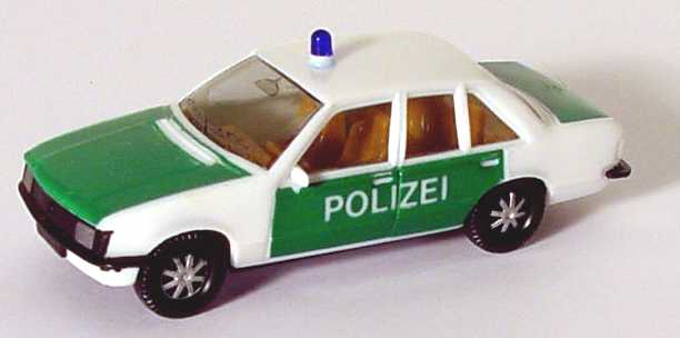 Foto 1:87 Opel Rekord Polizei weiß/grün (Schrift klein) (silberne Scheinwerfer) herpa 4040/3