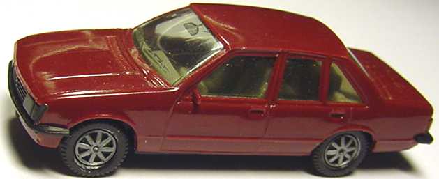 Foto 1:87 Opel Rekord weinrot, IA grau (alte Räder) herpa 2007