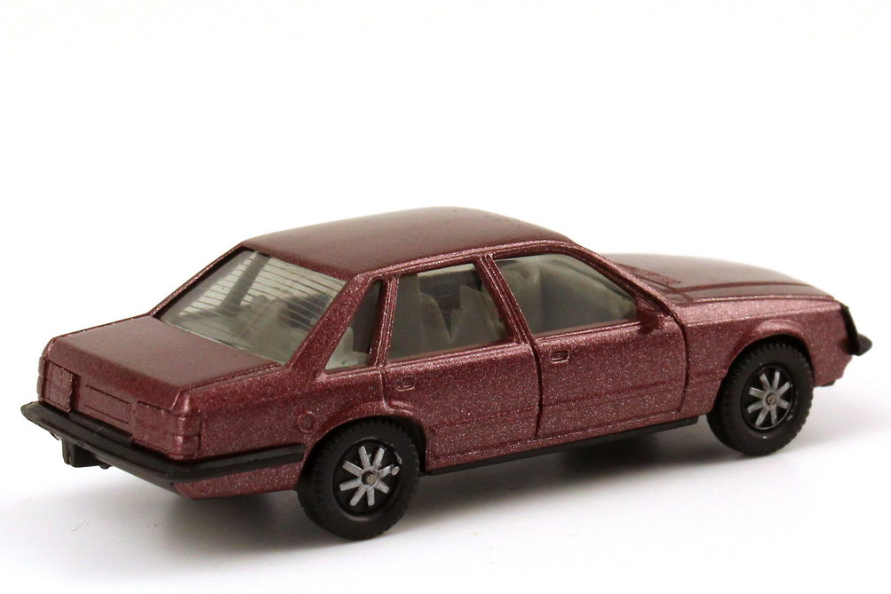Foto 1:87 Opel Senator A weinrot-met., IA grau, Scheinwerfer bedruckt herpa 3010
