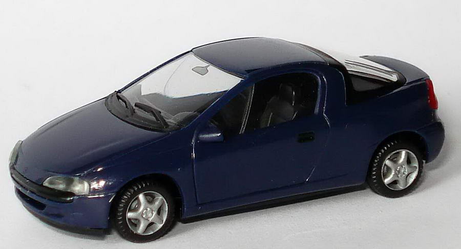 Foto 1:87 Opel Tigra dunkelblau herpa 021746/184137