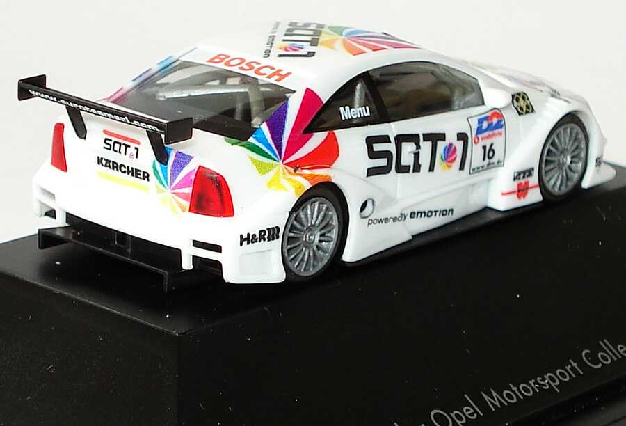 Foto 1:87 Opel V8 Coupé Mod. 2001 DTM 2001 Euro, SAT1 Nr.16, Menu herpa 037983