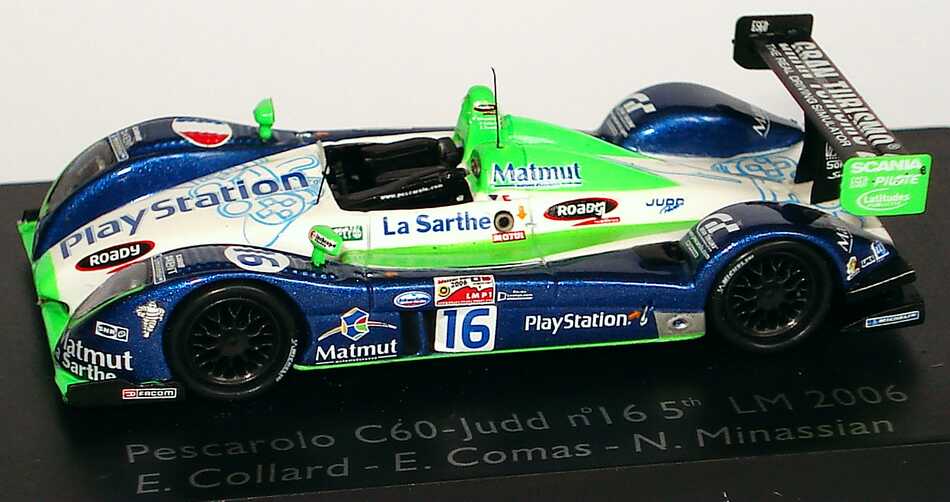 Foto 1:87 Pescarolo C60 - Judd LeMans 2006 PlayStation, Matmut Nr.16, Collard / Comas / Minassian Spark 87S002