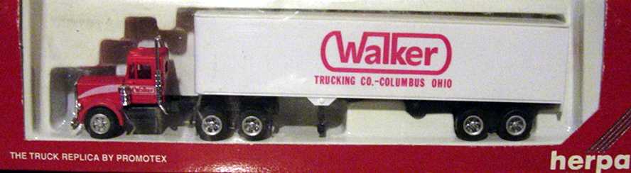 Foto 1:87 Peterbilt CON KoSzg 3/2 Walker Trucking, Ohio (Promotex Verpackung) herpa 390309