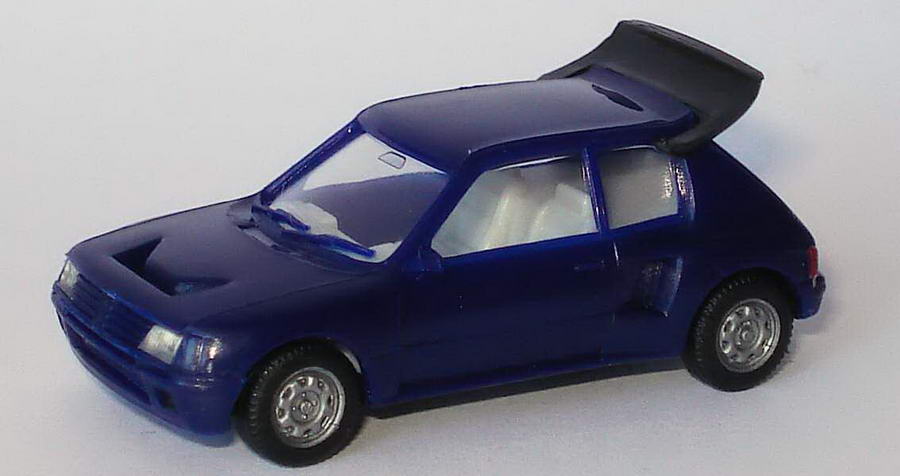 Foto 1:87 Peugeot 205 Turbo 16 dunkelblau herpa 2069/151672