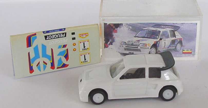 Foto 1:87 Peugeot 205 Turbo 16 weiß mit Decal-Satz Miber