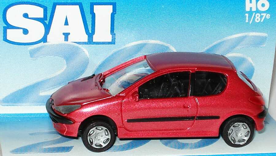 Foto 1:87 Peugeot 206 3türig rot-met. SAI 2167