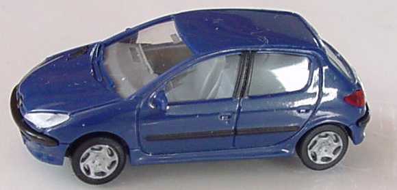 Foto 1:87 Peugeot 206 5türig dunkelblau AMW/AWM 0280