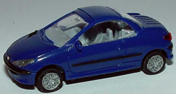 Foto 1:87 Peugeot 206 CC Cabrio geschlossen blau AMW/AWM