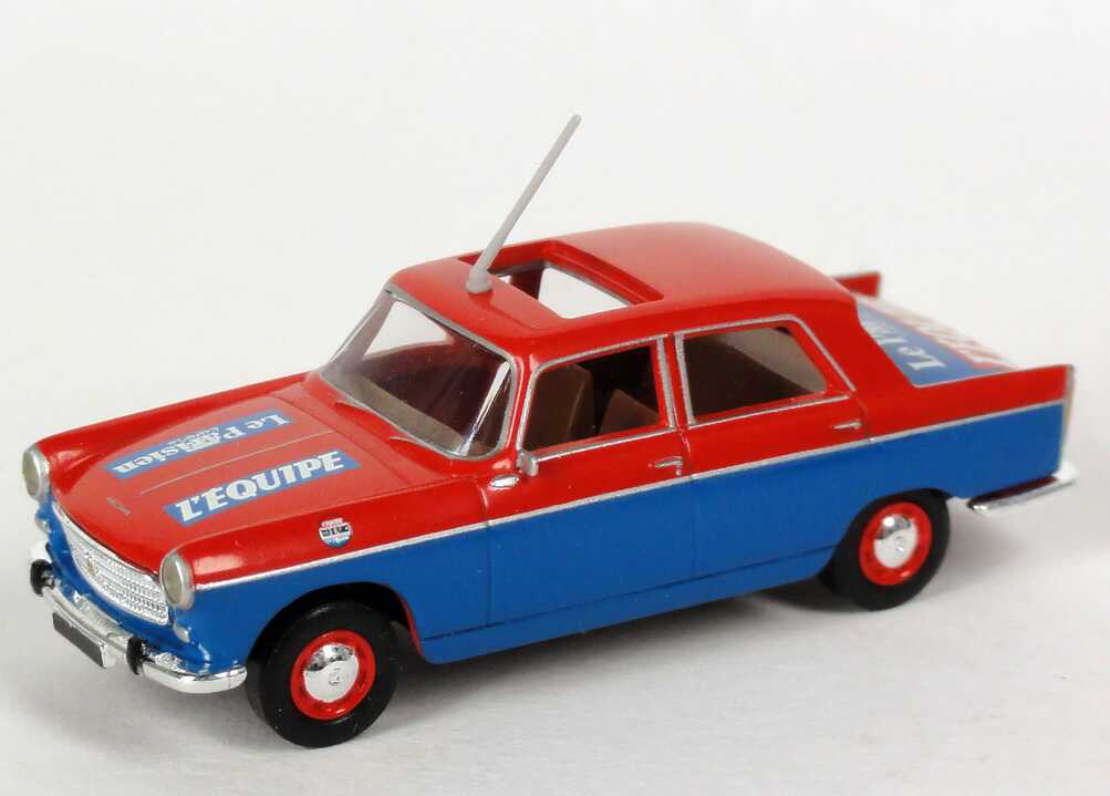 Foto 1:87 Peugeot 404 Le Parisien L´Equipe (Begleitfahrzeug Tour de France 1962) Brekina 29011