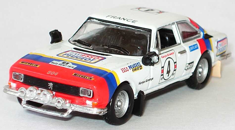 Foto 1:87 Peugeot 504 V6 Coupé African Safari Rallye 1978 Nr.4, Nicolas / Lefèvre (Sieger) Universal Hobbies