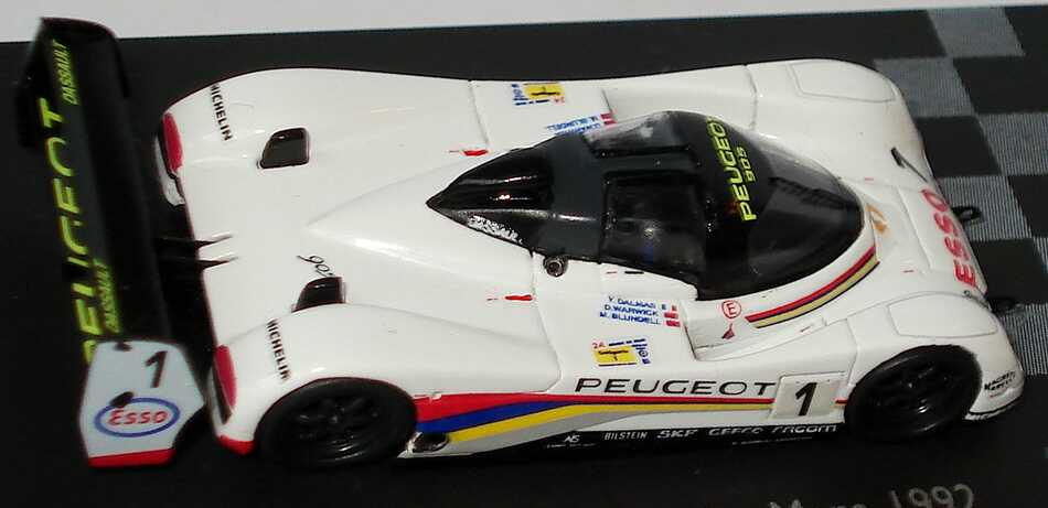 Foto 1:87 Peugeot 905 EVO I 24h von LeMans 1992 Nr.1, Dalmas / Warwick / Blundell (Siegerfahrzeug) Spark 87LM92