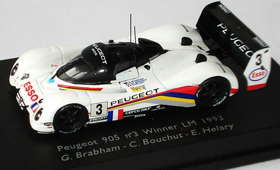 Foto 1:87 Peugeot 905 LeMans 1993 Peugeot, Esso Nr.3 Brabham / Bouchut / Helary (Siegerfahrzeug) Spark 87S008