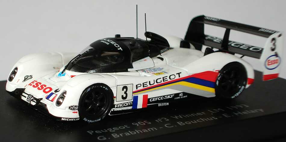 Foto 1:87 Peugeot 905 LeMans 1993 Peugeot, Esso Nr.3 Brabham / Bouchut / Helary (Siegerfahrzeug) Spark 87S008