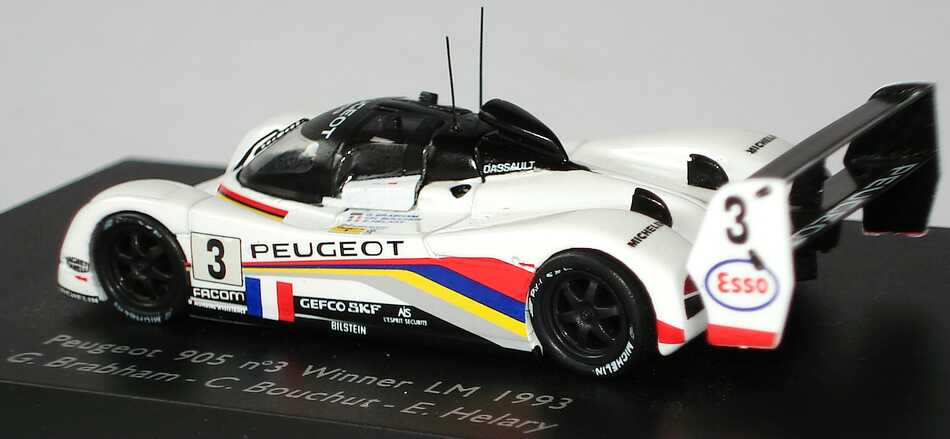 Foto 1:87 Peugeot 905 LeMans 1993 Peugeot, Esso Nr.3 Brabham / Bouchut / Helary (Siegerfahrzeug) Spark 87S008