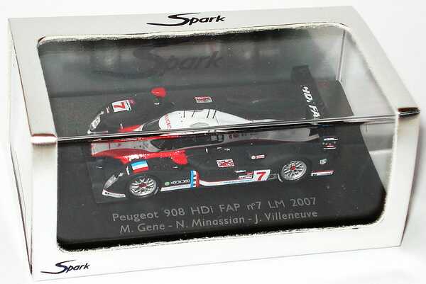 Foto 1:87 Peugeot 908 HDi FAP LeMans 2007 Total Nr.7, Gene / Minassian / Villeneuve Spark 87S012