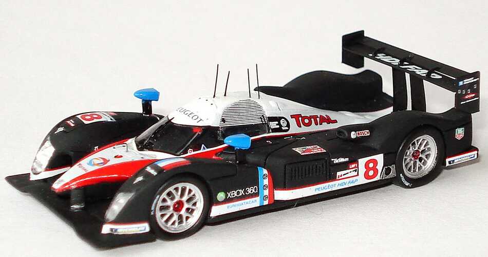 Foto 1:87 Peugeot 908 HDi FAP LeMans 2007 Total Nr.8, Lamy / Sarrazin / Bourdais Spark 87S013