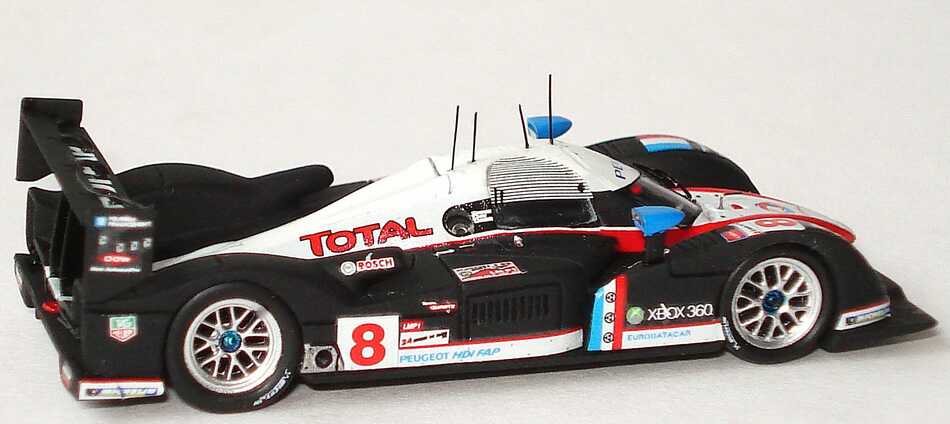 Foto 1:87 Peugeot 908 HDi FAP LeMans 2007 Total Nr.8, Lamy / Sarrazin / Bourdais Spark 87S013