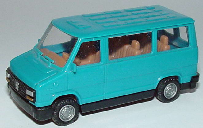 Foto 1:87 Peugeot J5 Bus türkis Praliné