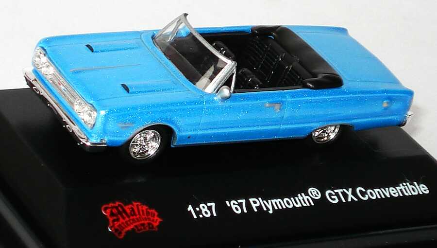 Foto 1:87 Plymouth GTX Convertible (1967) hellblau-met. (Reel Rides, Movie: Tommy Boy) Malibu International 09205