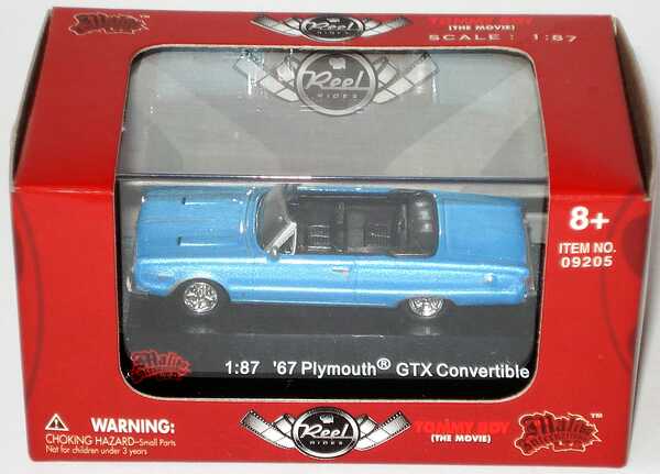 Foto 1:87 Plymouth GTX Convertible (1967) hellblau-met. (Reel Rides, Movie: Tommy Boy) Malibu International 09205