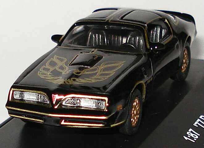 Foto 1:87 Pontiac Firebird Trans Am (1977) schwarz/gold (Reel Rides, Movie: Smokey and the Bandit) Malibu International 09203