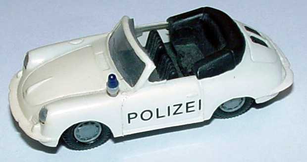Foto 1:87 Porsche 356 Cabrio Polizei weiß Praliné