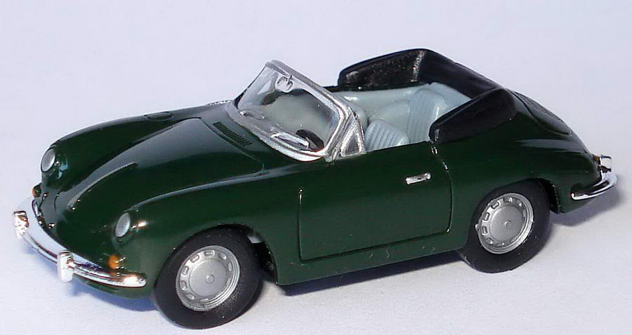 Foto 1:87 Porsche 356 B Cabrio dunkelolivgrün herpa 022286/151672