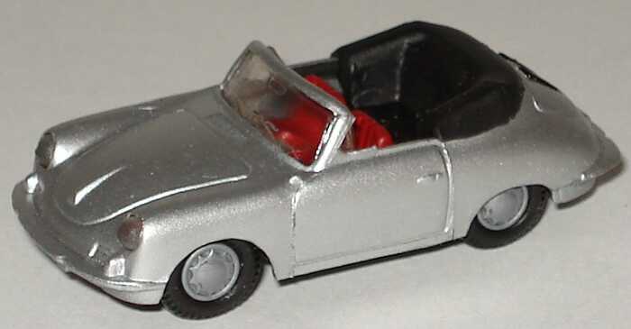 Foto 1:87 Porsche 356 Cabrio silbermet., Sitze rot Praliné