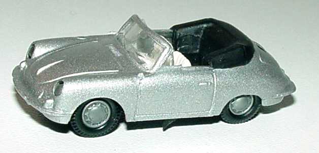 Foto 1:87 Porsche 356 Cabrio silbermet., Sitze weiß Praliné