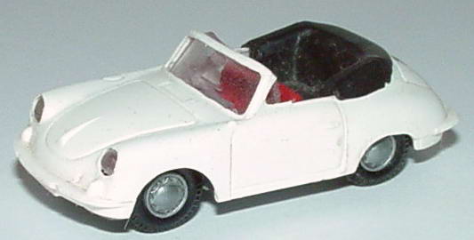 Foto 1:87 Porsche 356 Cabrio weiß, Sitze rot Praliné