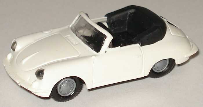 Foto 1:87 Porsche 356 Cabrio weiß, Sitze schwarz Praliné