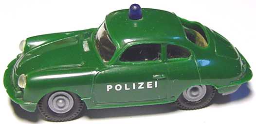 Foto 1:87 Porsche 356 Polizei grün Praliné