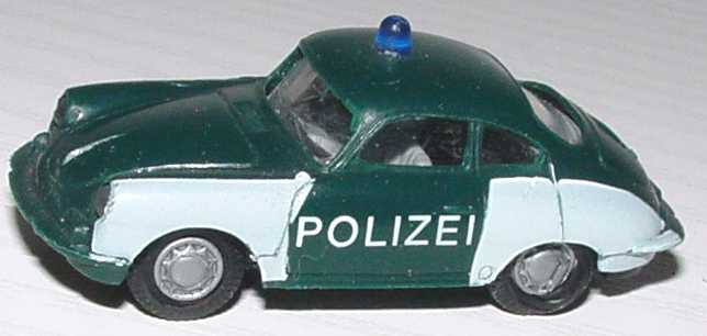 Foto 1:87 Porsche 356 Polizei grün/weiß Busch 41612