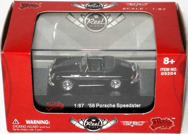 Foto 1:87 Porsche 356 Roadster (1958) schwarz (Reel Rides, Movie: Top Gun) Malibu International 09204