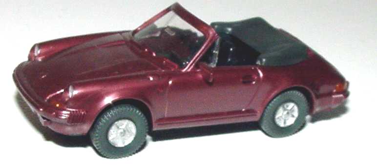 Foto 1:87 Porsche 911 Cabrio weinrot-met. Wiking 162