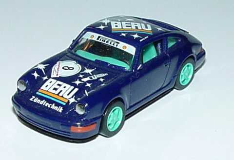 Foto 1:87 Porsche 911 Carrera 2 Cup-Version Beru Nr.8 Fehldruck (Blinker vorne rechts und beide Seiten unbedruckt) euromodell