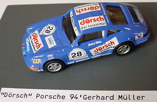 Foto 1:87 Porsche 911 Carrera 2 (Cup-Version) PZ Bamberg, Dörsch Nr.28, G. Müller euromodell 01235
