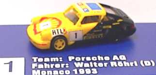 Foto 1:87 Porsche 911 Carrera 2 (Cup-Version) Porsche, Shell Nr. 1, Walter Röhrl euromodell 203