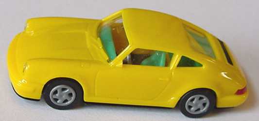Foto 1:87 Porsche 911 Carrera 2 Cup-Version signalgelb (IA mintgrün, mit Überrollkäfig) euromodell