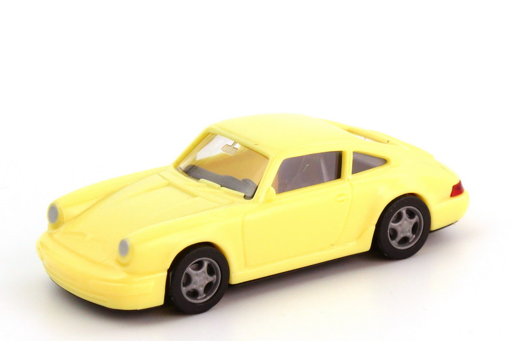 Foto 1:87 Porsche 911 Carrera 2 Cup-Version (964) blaß-gelb, Spoiler ohne Druck euromodell