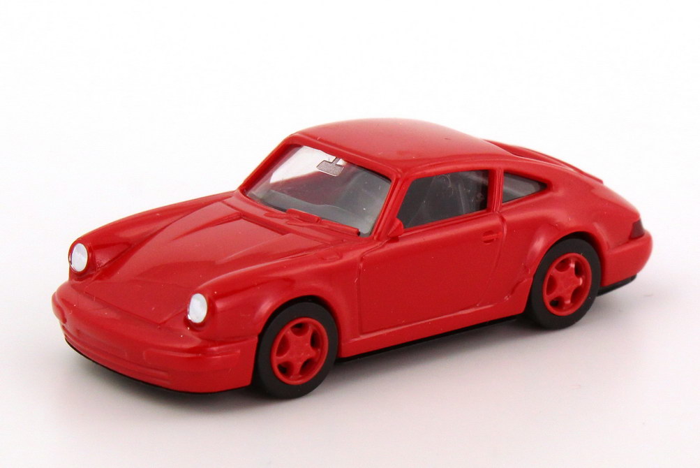 Foto 1:87 Porsche 911 Carrera 2 Cup-Version (964) rot, Felgen rot euromodell