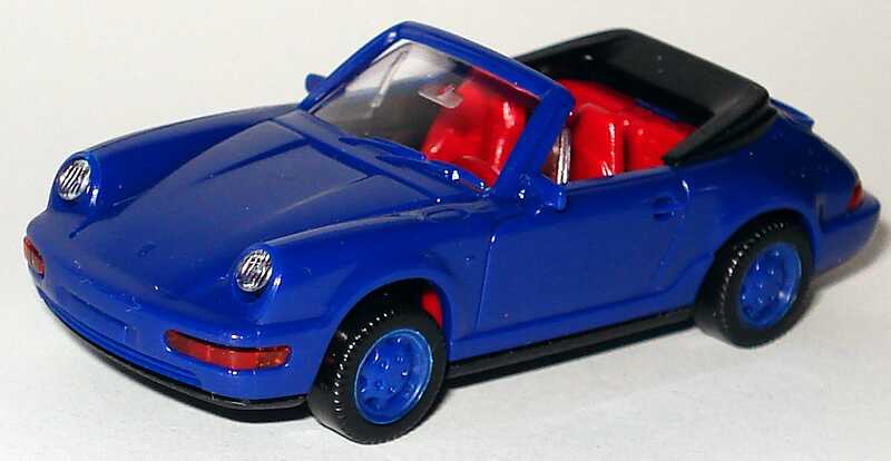 Foto 1:87 Porsche 911 Carrera 4 Cabrio blau Wiking 16503